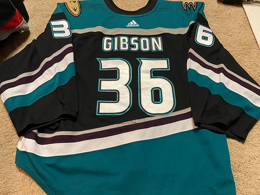 John Gibson Signed Anaheim Ducks Reebok Jersey Psa/dna Coa Large