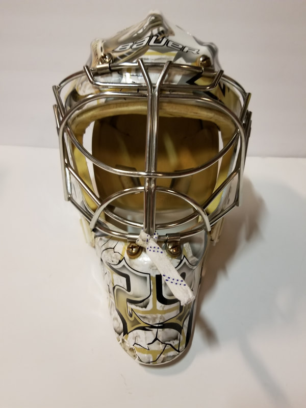 MARC-ANDRE FLEURY 11'12 PITTSBURGH PENGUINS PHOTOMATCHED GAME WORN MASK