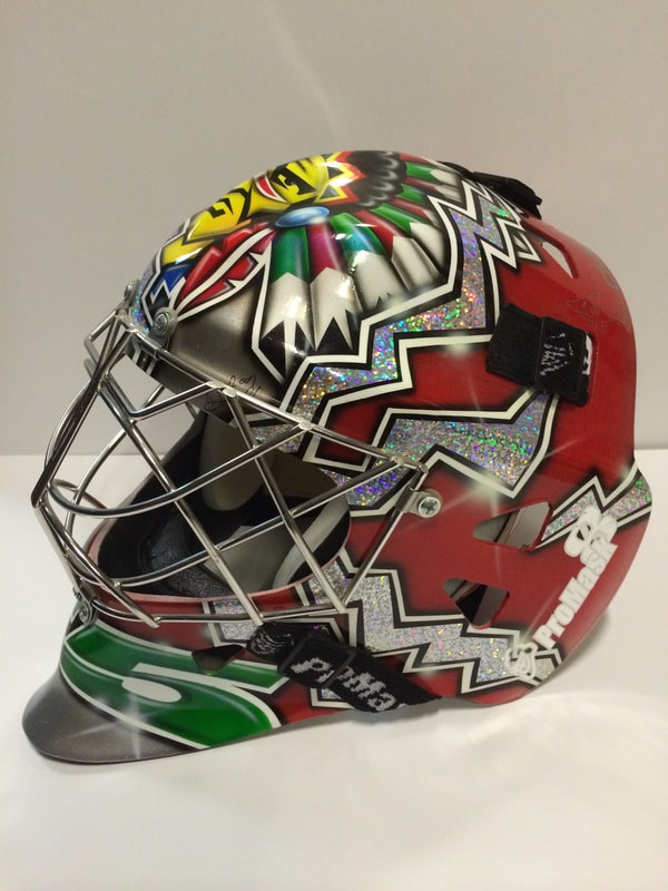 Henrik Lundqvist Goalie Mask Unsigned New York Silver Edition +