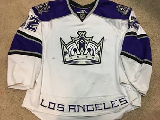 Jonathan Quick 08'09 ROOKIE White Los Angeles Kings Game Worn