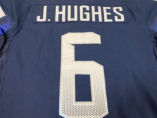 Lot Detail - Jack Hughes - 2019 U.S. IIHF World Junior Championship -  Game-Worn Blue Jersey