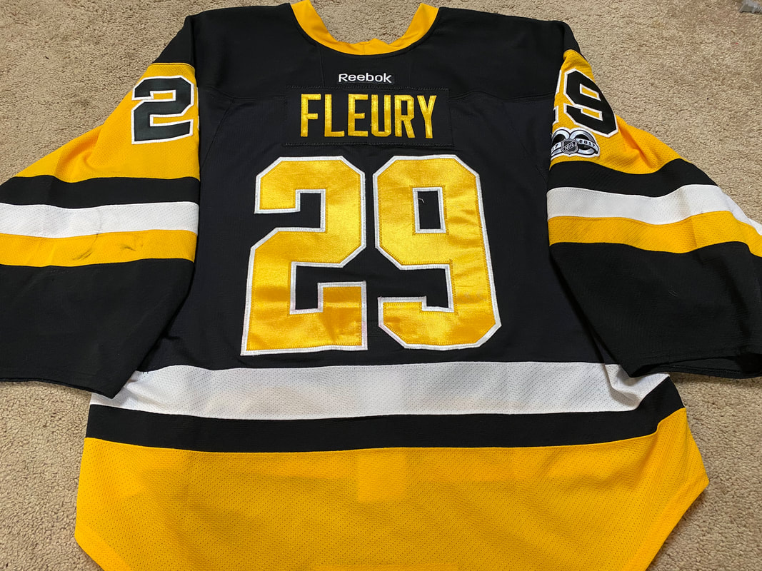 Marc Andre Fleury 05'06 Pittsburgh Penguins PHOTOMATCHED Game Worn Jersey